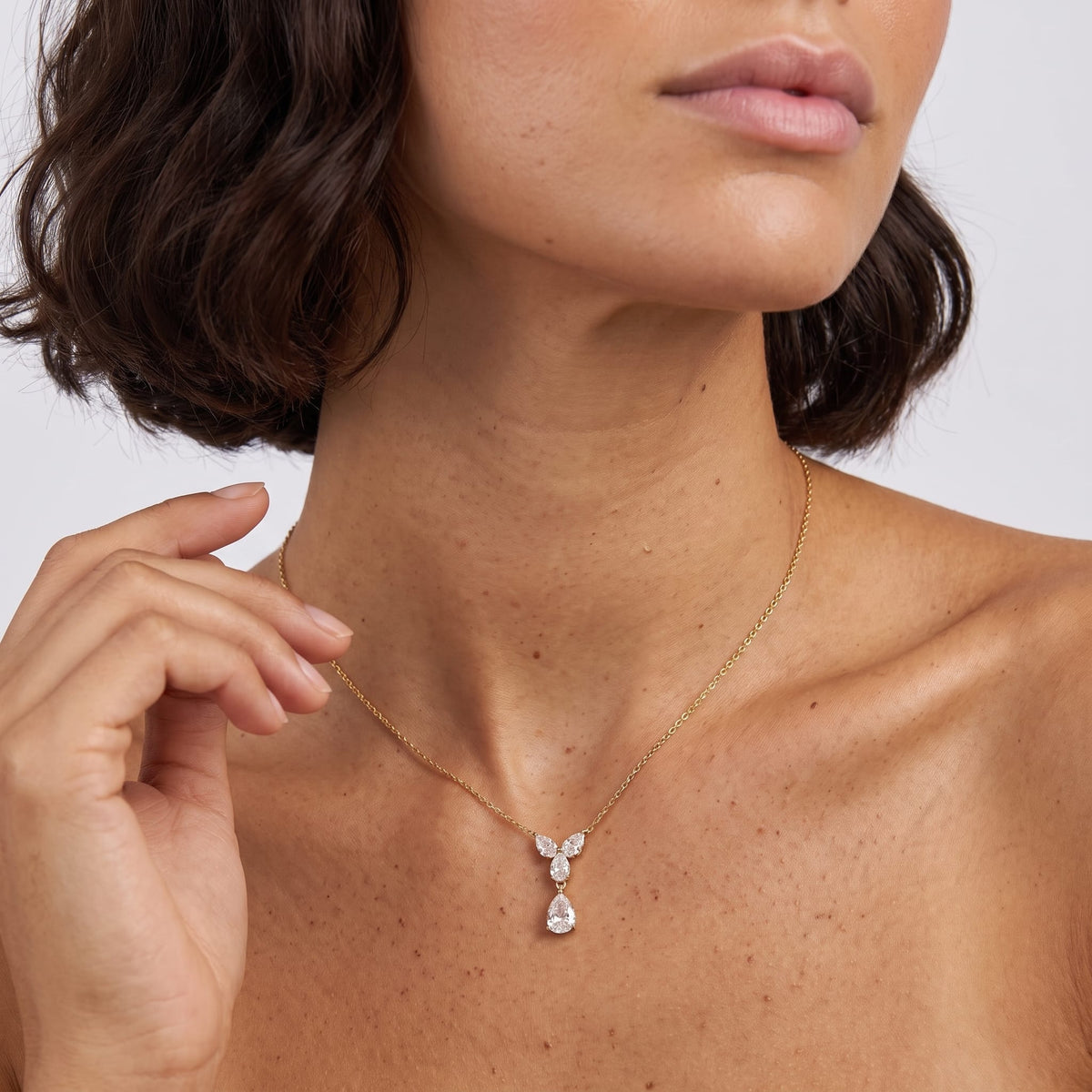 Teardrop Cluster Pendant