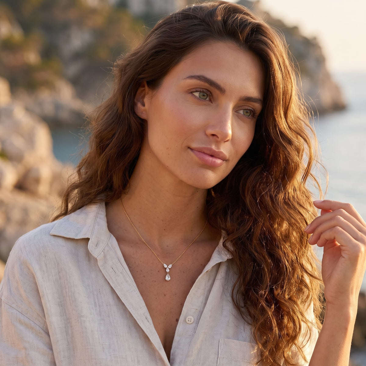 Teardrop Cluster Pendant
