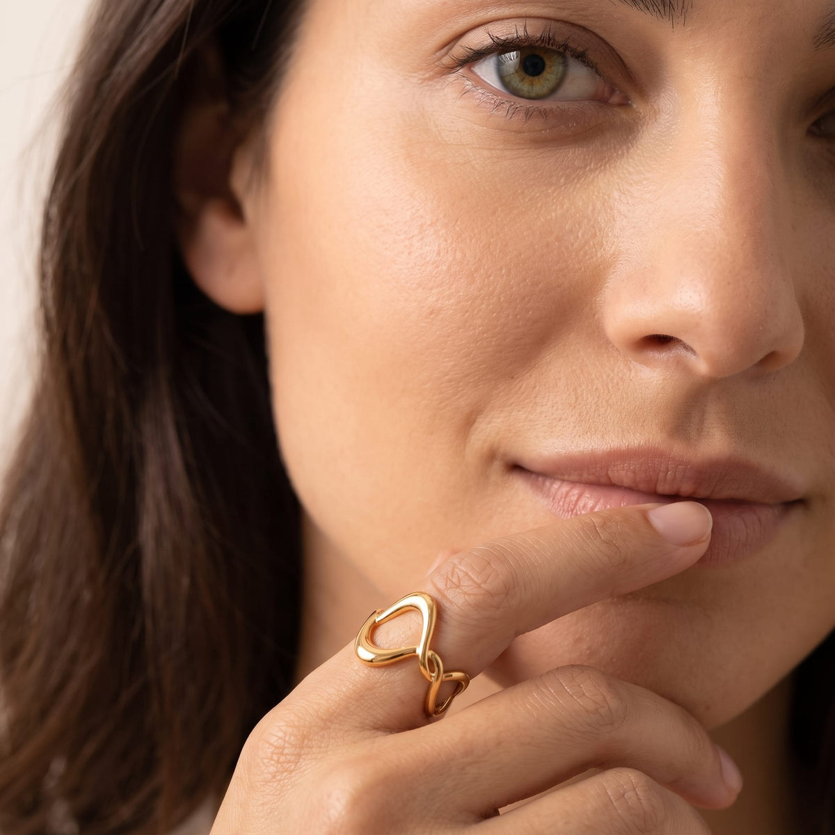 Gold Twisted Wave Ring