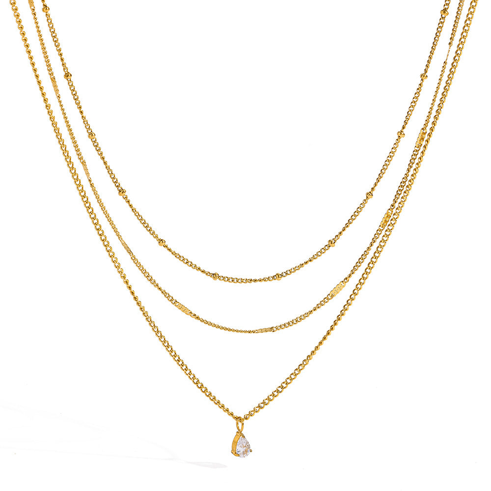 Layered Teardrop Necklace