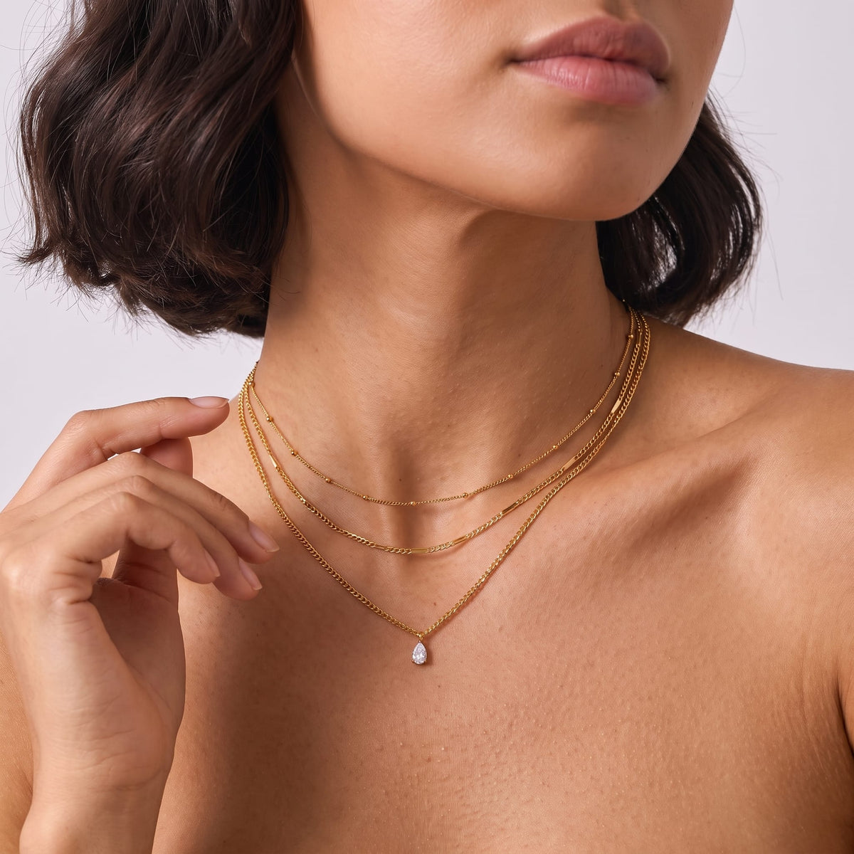 Layered Teardrop Necklace