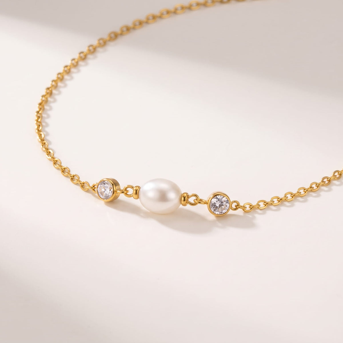 Sideways Pearl Necklace