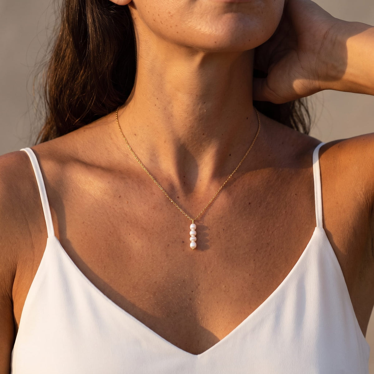 Stacked Pearl Pendant
