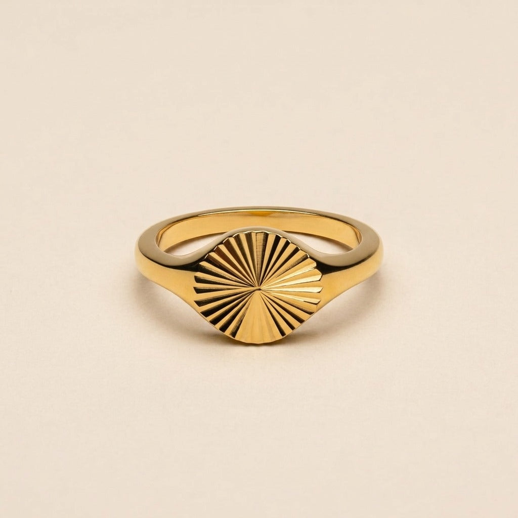 Solana Gold Ring with 18K Gold PVD Coating