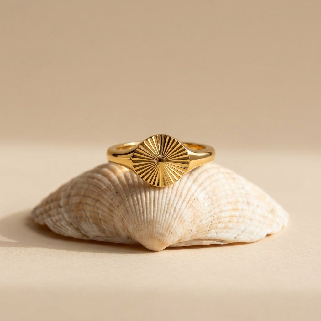 Solana Gold Ring with 18K Gold PVD Coating