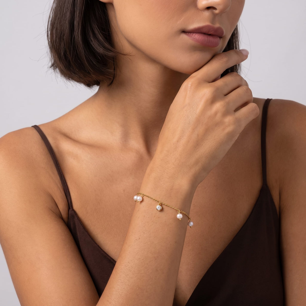 Pearl Charm Bracelet