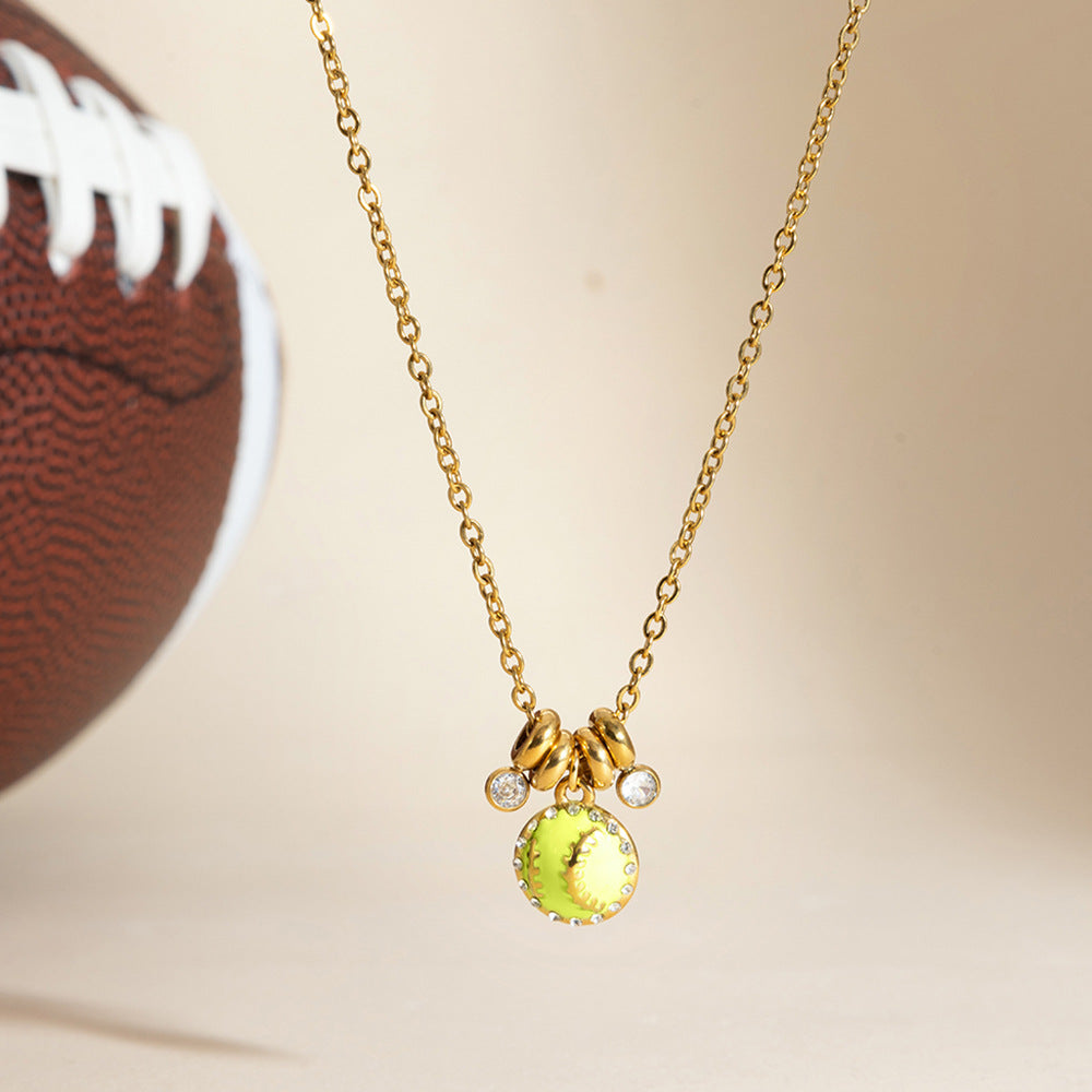 Softball Charm Necklace
